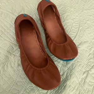 TIEKS Chestnut Leather Ballet Flats sz 9